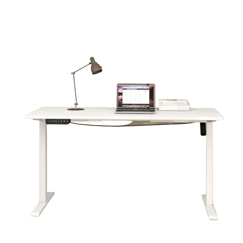 Elektrisch höhenverstellbarer Stehschreibtisch – Weiß, 100 × 60 cm, Stabiler Computertisch für Büro & Homeoffice