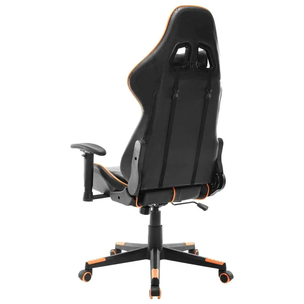 Ergonomischer Gaming-Stuhl aus Kunstleder – Schwarz & Orange, Höhenverstellbar, Belastbar bis 110 kg
