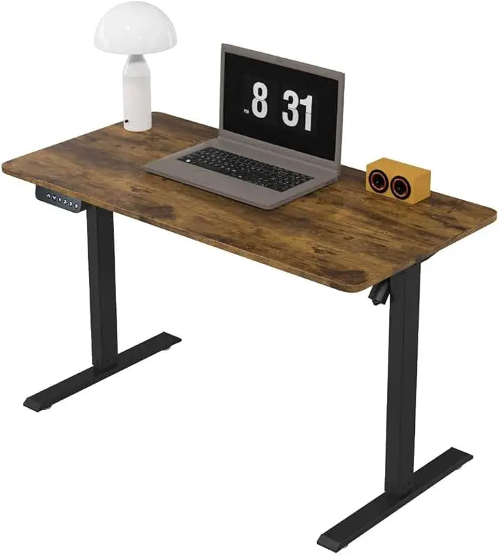 Elektrisch höhenverstellbarer Stehschreibtisch – Weiß, 100 × 60 cm, Stabiler Computertisch für Büro & Homeoffice