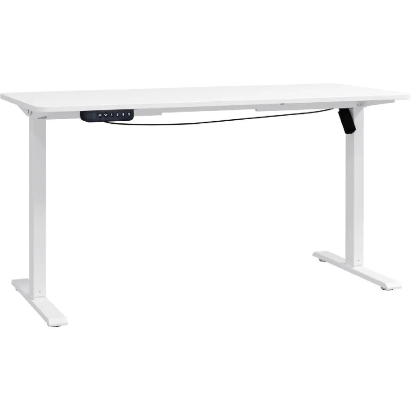 Elektrisch höhenverstellbarer Stehschreibtisch – Weiß, 100 × 60 cm, Stabiler Computertisch für Büro & Homeoffice